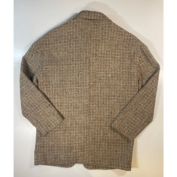 VTG Lizsport Brown Tweed Wool Blend Blazer Jacket Womens Sz S Classic office - Picture 10 of 10